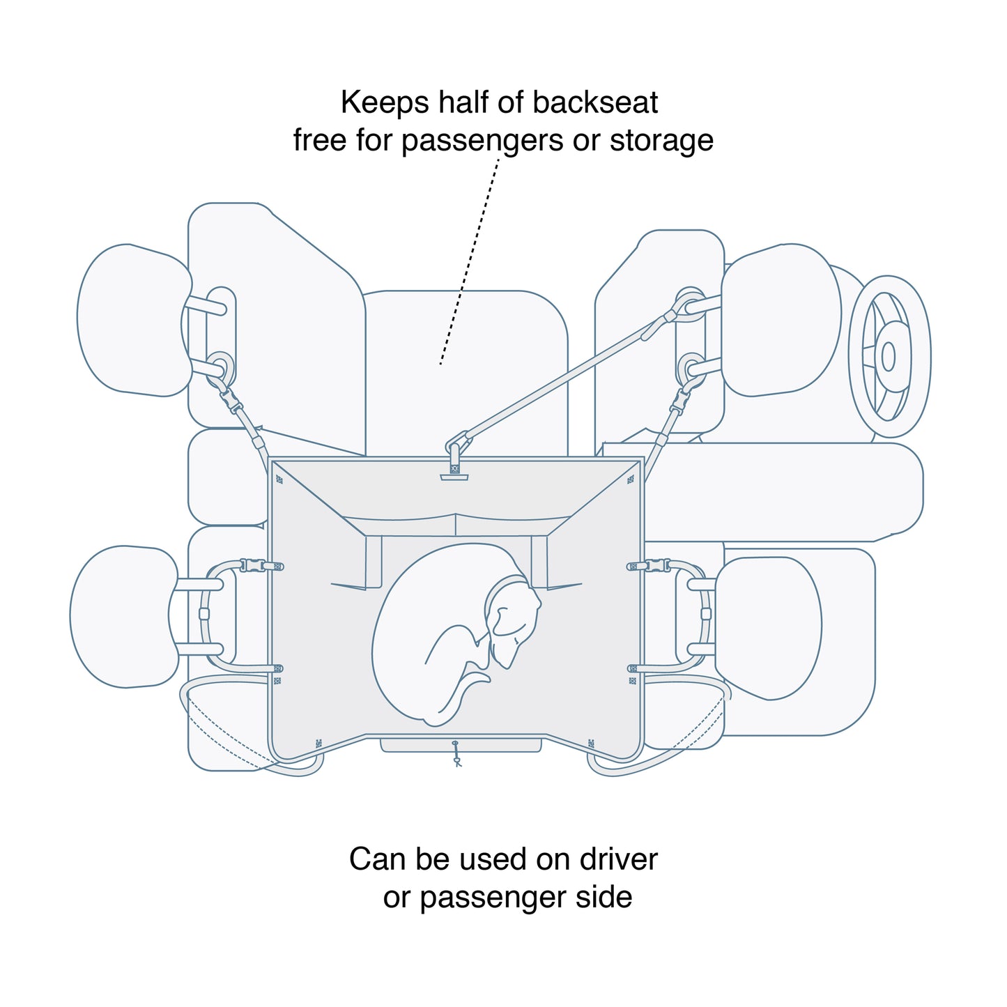 Kurgo Heather Half Hammock Car Seat Protector