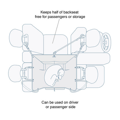 Kurgo Heather Half Hammock Car Seat Protector