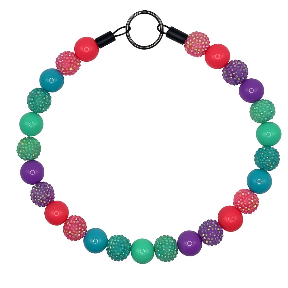 Galaxy Sparkle Acrylic Bead Dog Collar