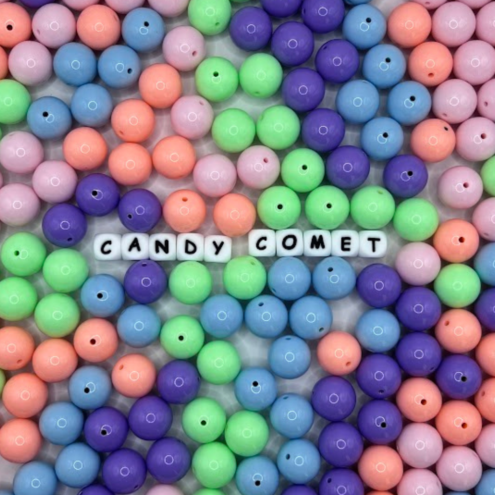 Candy Comet Acrylic Bead Dog Collar